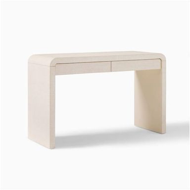 Solstice Painted Raffia Desk (48") | Modern desk, Home office design, Industrial style desk