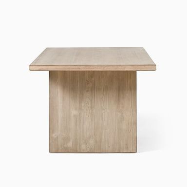 Santa Rosa Plank Dining Table (76") | Light wood dining table, Dining table lighting, Kitchen table wood