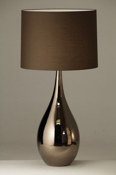 ERIC KUSTER Floor Lamp with Brown Shade