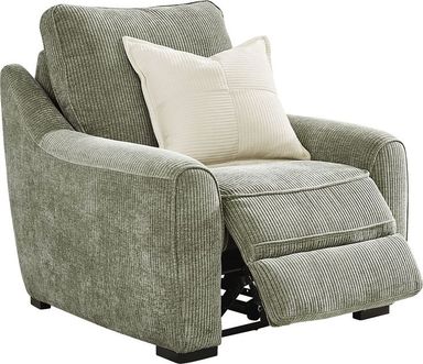 Cindy Crawford Somerset Green Corduroy Dual Power Recliner | Recliner, Living room recliner, Power recliners