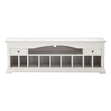 HomeRoots 397653 71 in. Solid Console Table with Storage  Classic White