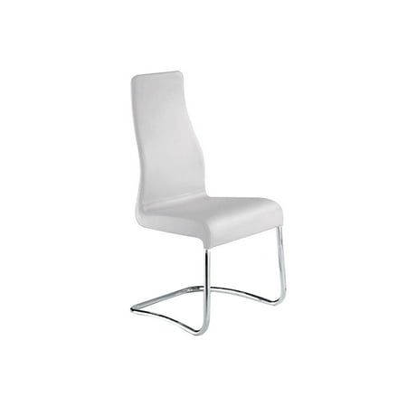 Casabianca Home Florence dining chair in taupe top grain leather.-Color:White Leather