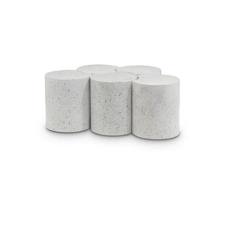 Meridian Furniture Dimple 5 Piece White Terrazzo Pattern Iron Metal Coffee Table
