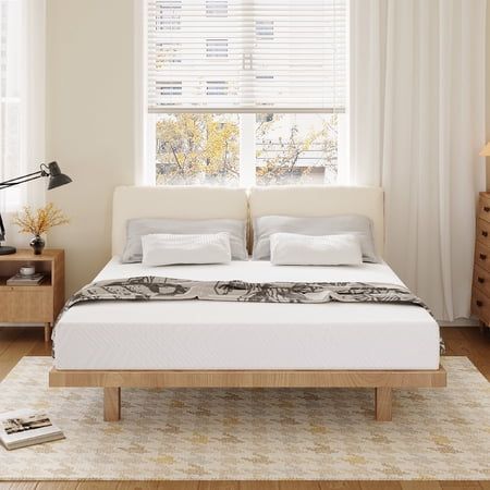 MLILY Ego White Queen Mattress in a Box 10 inch Memory Foam Mattress Medium Firm