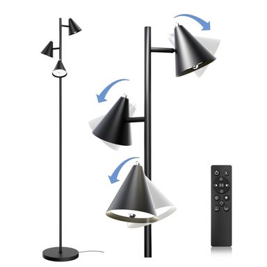 63 in 5-CCT 3 Light Floor Lamps with Magnetic Remote Control for Living Room Bedroom Office bright lighting