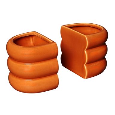 Beautiful 4" x 5" Bubble Terracotta Ceramic Bookends by Drew Barrymore (2 Count)