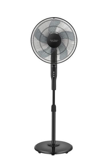Better Homes & Gardens 16" 12-Speed Pedestal Fan and Remote, BHS23619315319R, New, Black