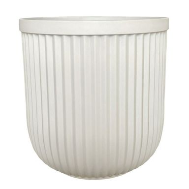 Better Homes & Gardens 16"W x 16"L x 15.8"H Ellan White Resin Plant Pot Planter - Walmart.com