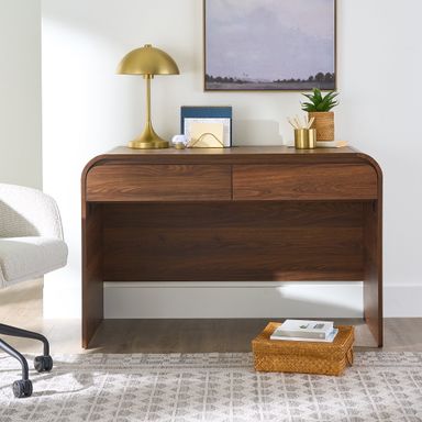 Better Homes & Gardens Juliet Rounded Arch Desk, Walnut Finish