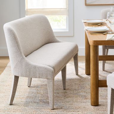 Better Homes & Gardens Windsor Upholstered Dining Bench, Wheat