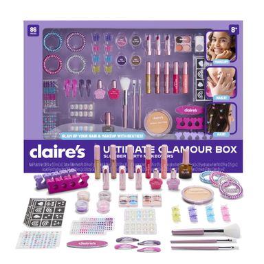 Claire’s® Ultimate Glamour Box Slumber Party Makeover Set, Kids Makeup Kit, Girls Slumber Party, Ages 8+ - Walmart.com