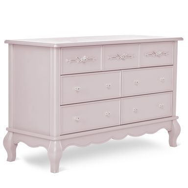 Evolur Aurora 7-Drawer Double Dresser in Pink Pearl, Spacious Drawers - Walmart.com