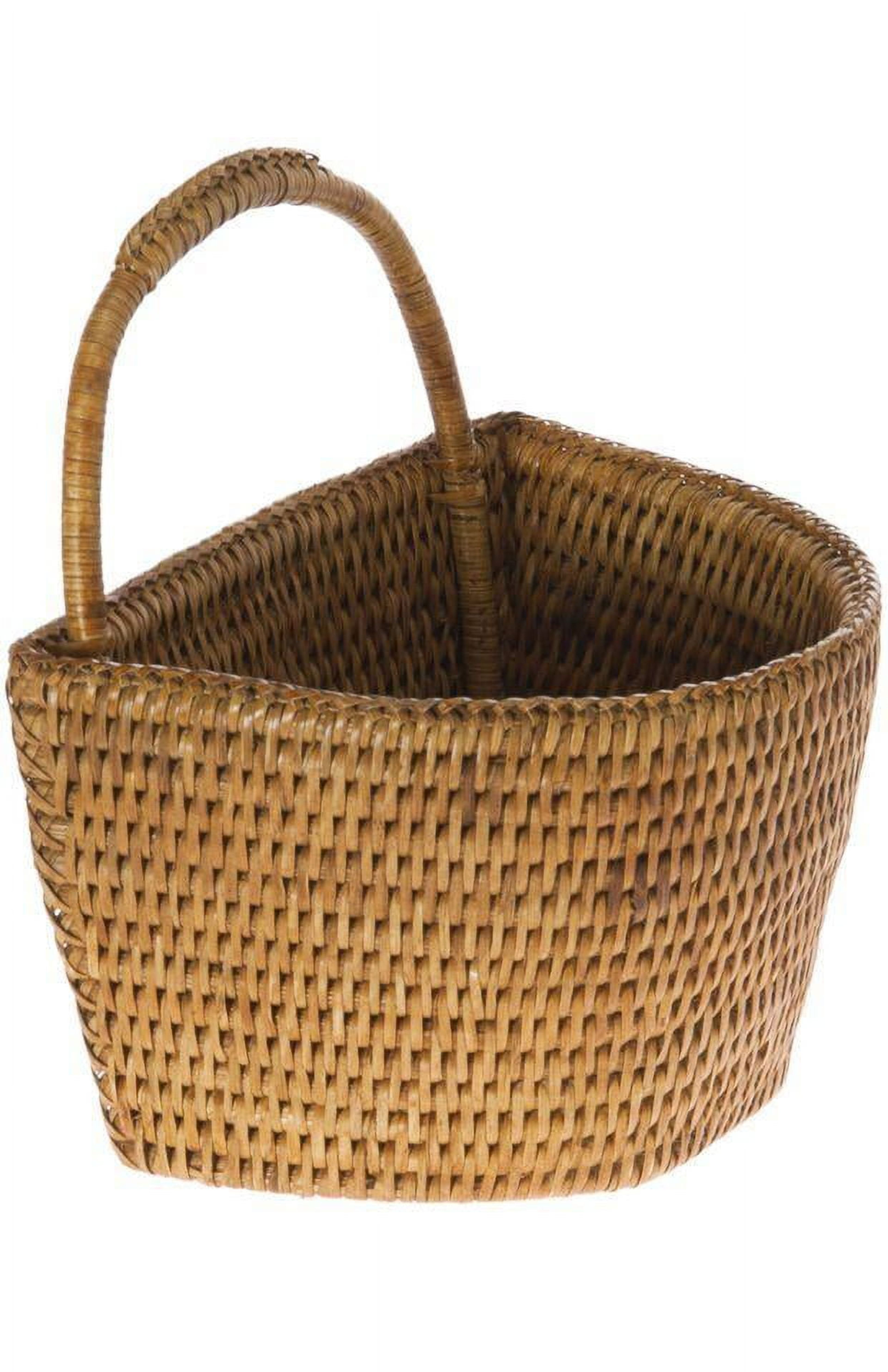 Kouboo La Jolla Rattan Hanging Wall Basket - Brown Indoor Storage