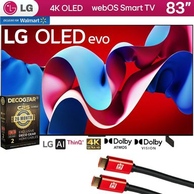 LG OLED83C4PUA 83 Inch Class OLED evo C4 Series Smart TV 4K Processor (2024) Bundle with 2 Year Extended Warranty - Walmart.com