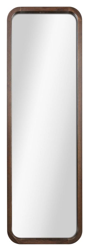 Mainstays 17x53 Walnut Framed Large Wall Mirror for Bathroom or Living Room