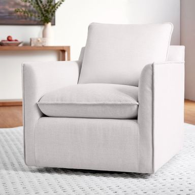 My Texas House Briar Swivel Accent Chair, Cream Linen - Walmart.com