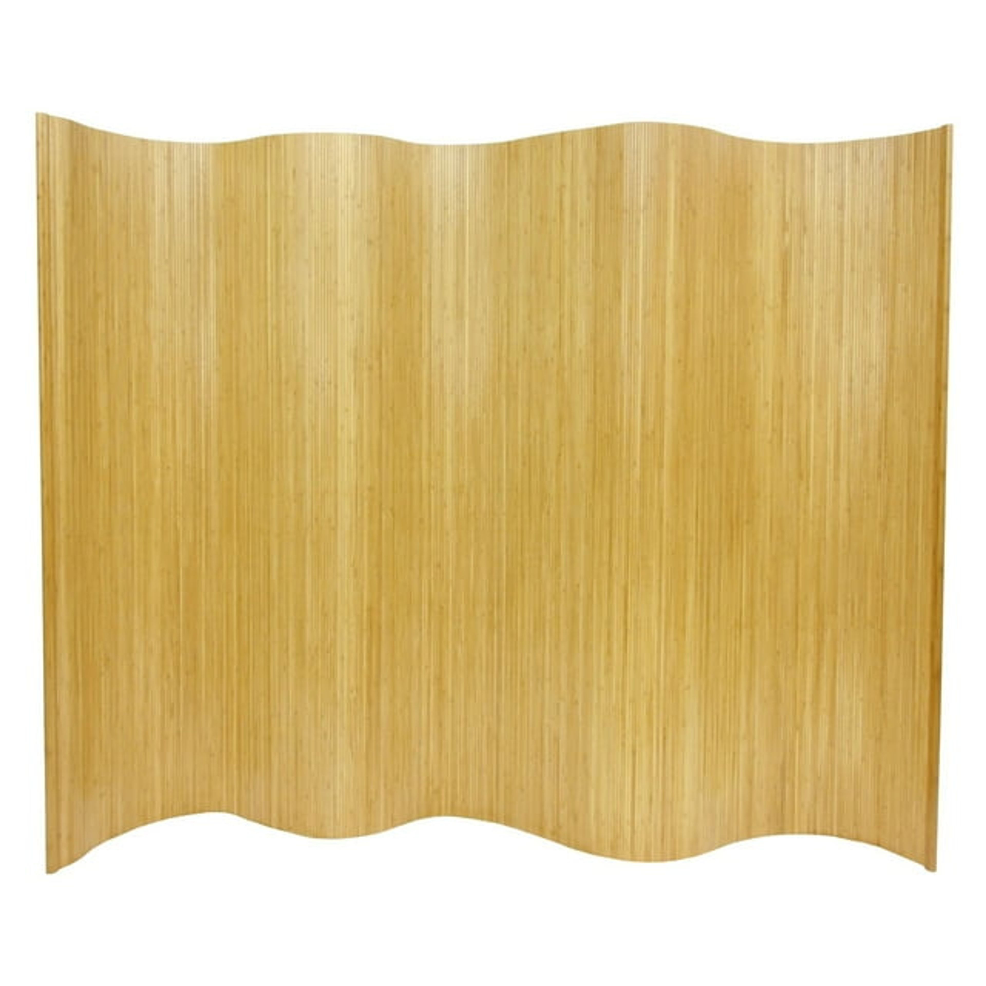 6ft Tall Bamboo Wave Screen Room Divider - Honey