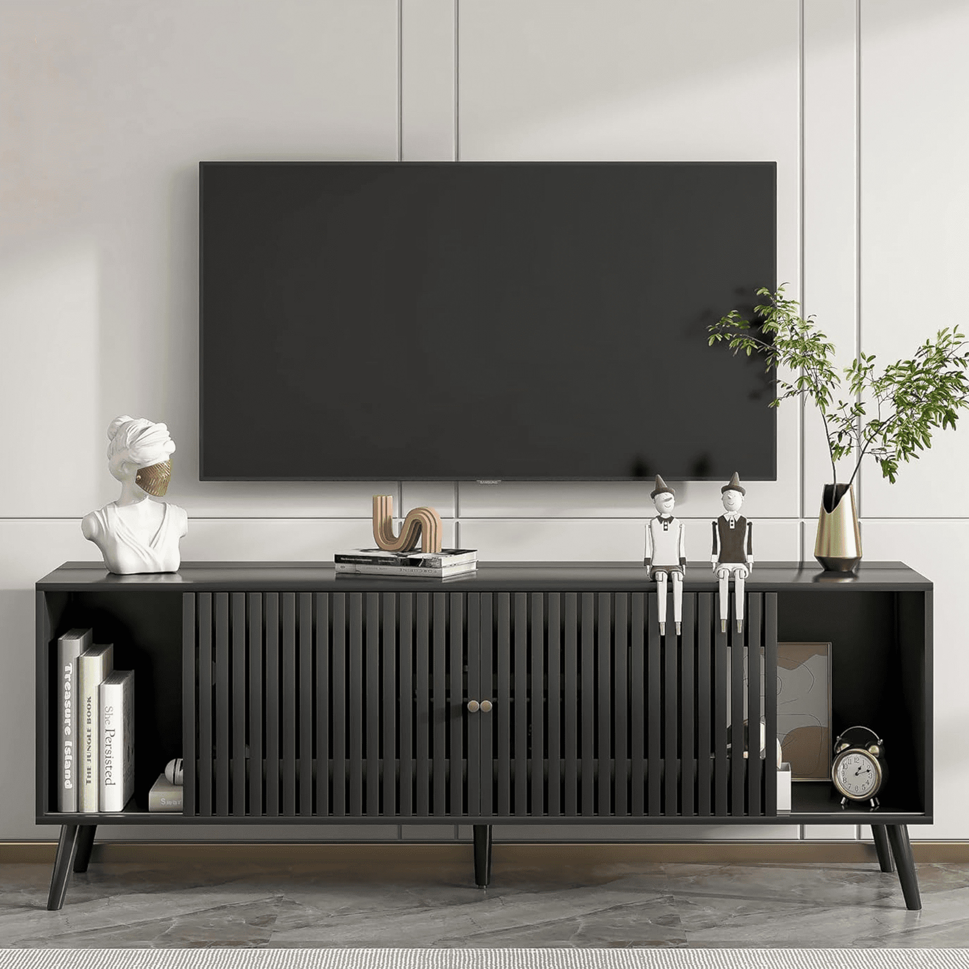 Oubayajia Mid-Century Modern 63" TV Stand for 70" TVs