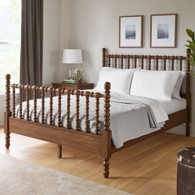 Pioneer Woman Harper Queen-Size Spindle Bed, Homestead Brown - Walmart.com