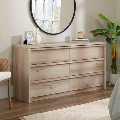 Sauder Furniture Harvey Park 6-Drawer Dresser, Pacific Maple Finish - Walmart.com