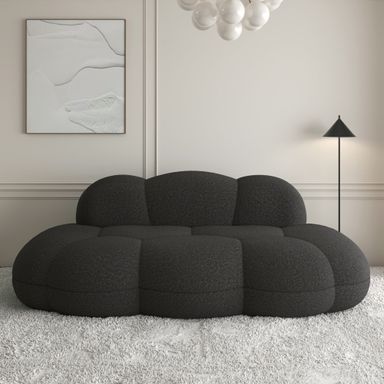 Sdorens Cloud Sofa Oversized Curved Couch,Lazy Sofa Round Floor Sofas,Cloud Memory Foam Couches for Living Room,Apartment,Small Spaces(No Assembly,Black) - Walmart.com