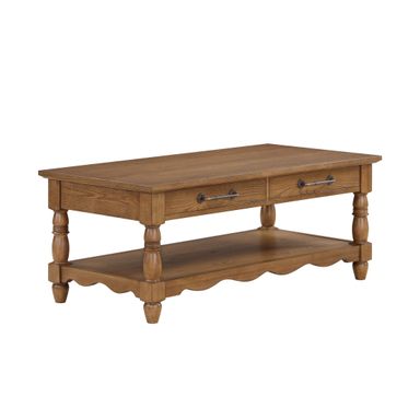 The Pioneer Woman Helen Coffee Table Made With Solid Wood Frame, Heirloom Brown
