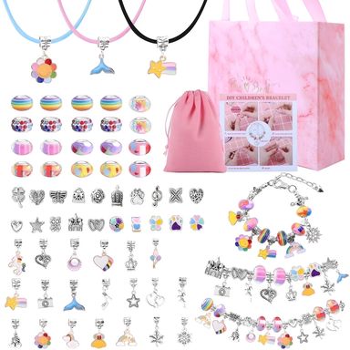 Yalumo 67pcs Charm Bracelet Making Kit, Girls Bracelet Jewelry Making Kit DIY, Birthday Gifts Set, Thanksgiving gift