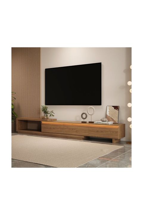 Quoint 71"-100" Extendable TV Stand with Drawers & Light (with coupon)
