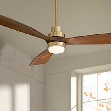 52&quot; Casa Delta DC Soft Brass CCT LED Ceiling Fan with Remote | www.lampsplus.com