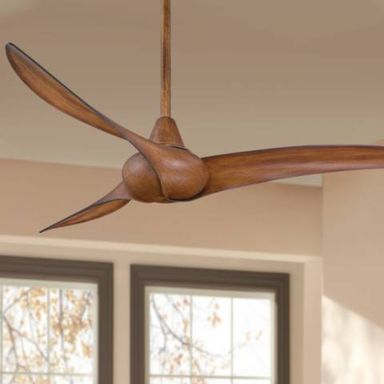 52" Minka Aire Wave Distressed Koa Indoor Ceiling Fan with Remote - #2N535 | Lamps Plus