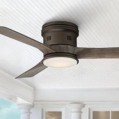 54&quot; Casa Salerno Bronze Damp LED Hugger Fan with Remote Control | www.lampsplus.com