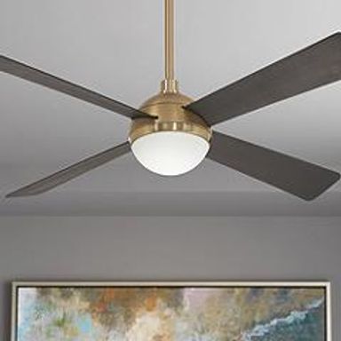 54&quot; Minka Aire Orb Brushed Brass LED Ceiling Fan with Remote Control | www.lampsplus.com