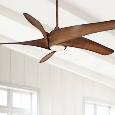 62" Minka Aire Artemis XL5 Koa LED DC Ceiling Fan with Remote - #19X62 | Lamps Plus