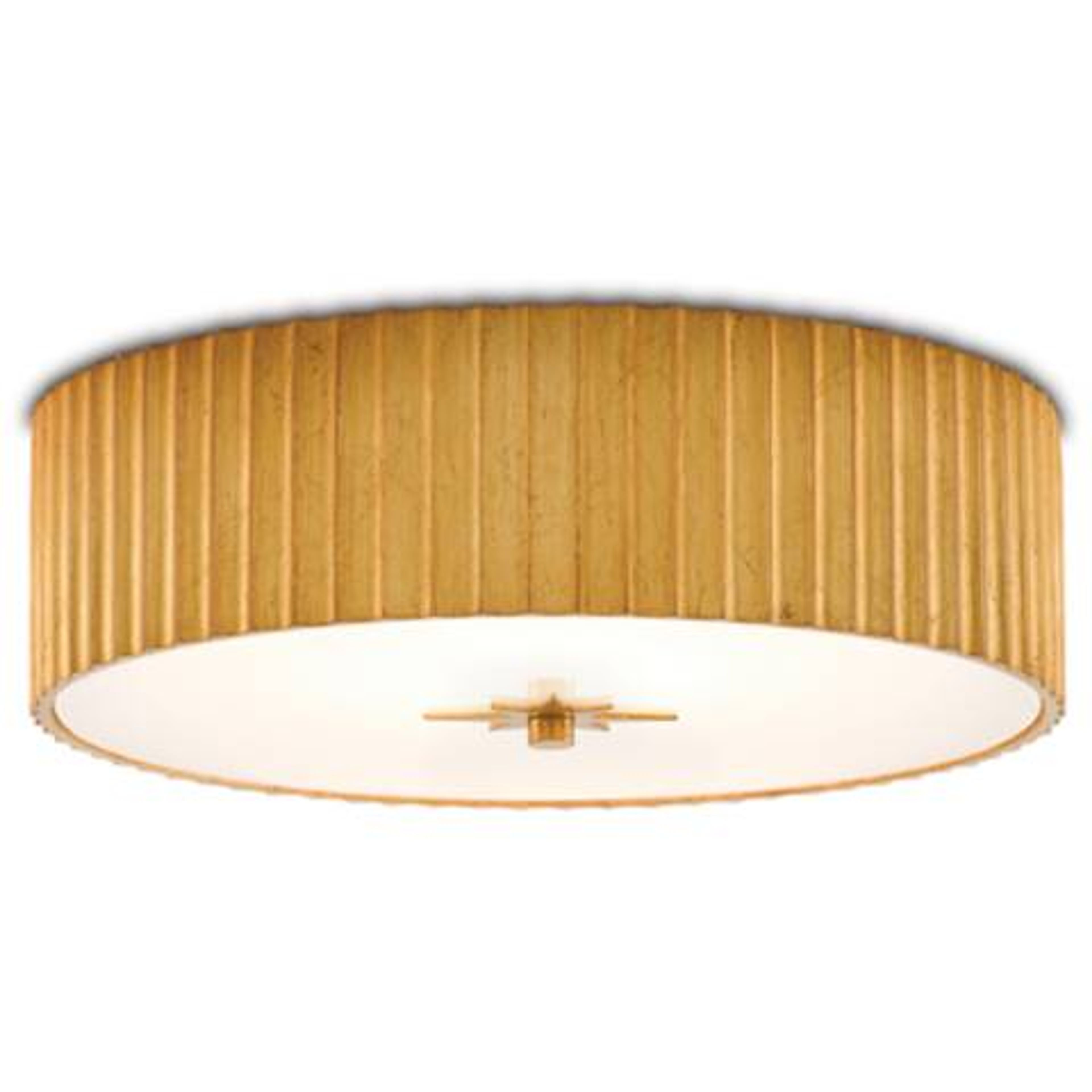 Currey & Company Caravel 14-Inch Gold Flush Mount Ceiling Light