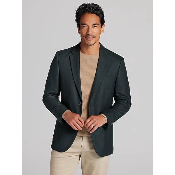 Nautica Men's Modern Fit Structure Weave Sport Coat Hunter Green - Size: 44 Long