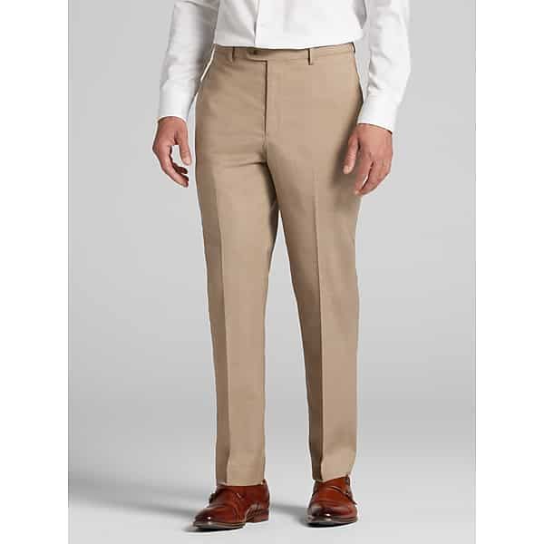 Joseph Abboud American Bespoke Modern Fit Wool Men's Suit Pants Tan - Size: 42W x 32L
