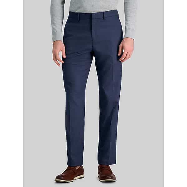 Haggar Men's Tailored Fit Premium Stretch Suit Pants Blue/Postman - Size: 36W x 29L