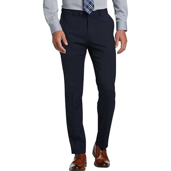 Tommy Hilfiger Modern Fit Premium Wool Blend Men's Suit Pants Navy - Size: 33W x 32L