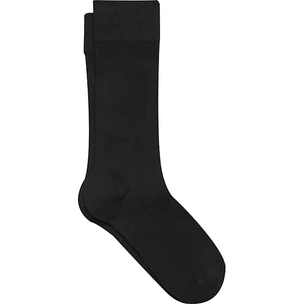 Egara Men's Solid Dress Socks, 1-pair Black - Size: One Size