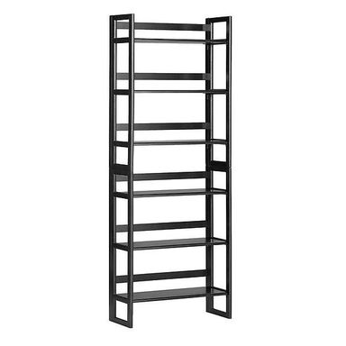 Java Solid Wood Stackable Folding Bookshelf | The Container Store