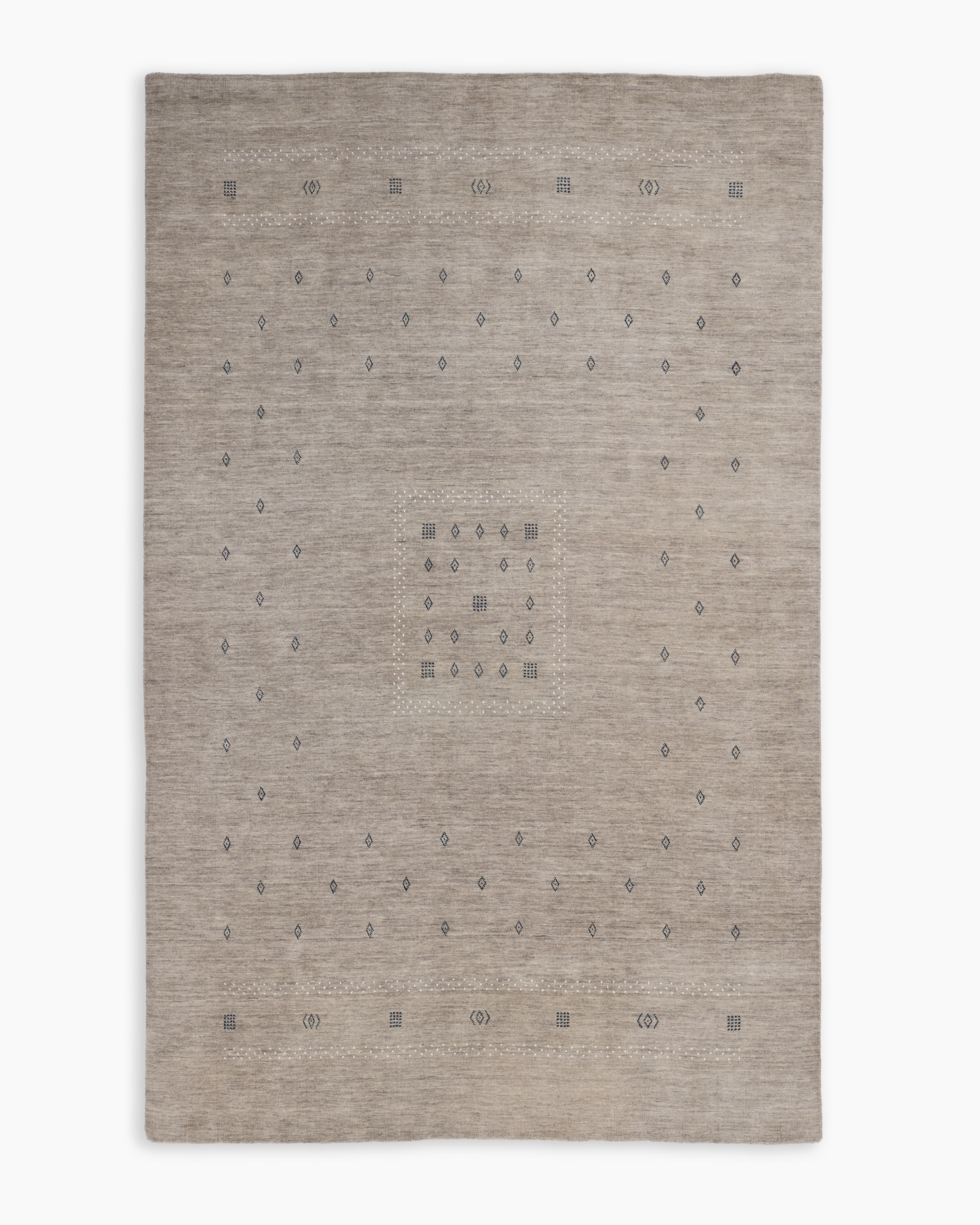 Dakota Brown Hand-Loomed Wool Area Rug - Persian Inspired Design