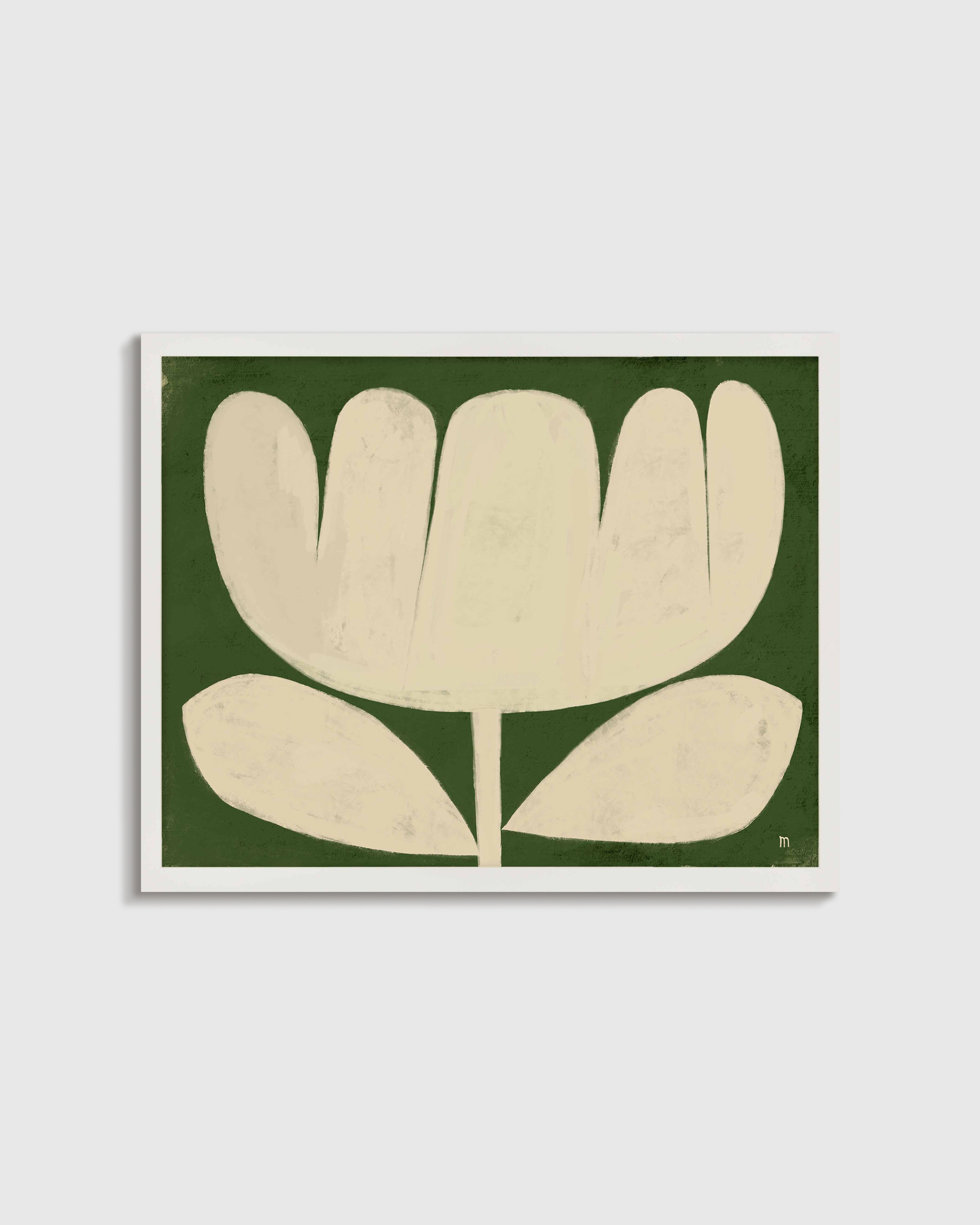 Tulip on Green Art Print by Marco Marella