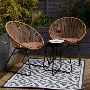 Charles Bentley Zanzibar Tea for Two Bistro Set