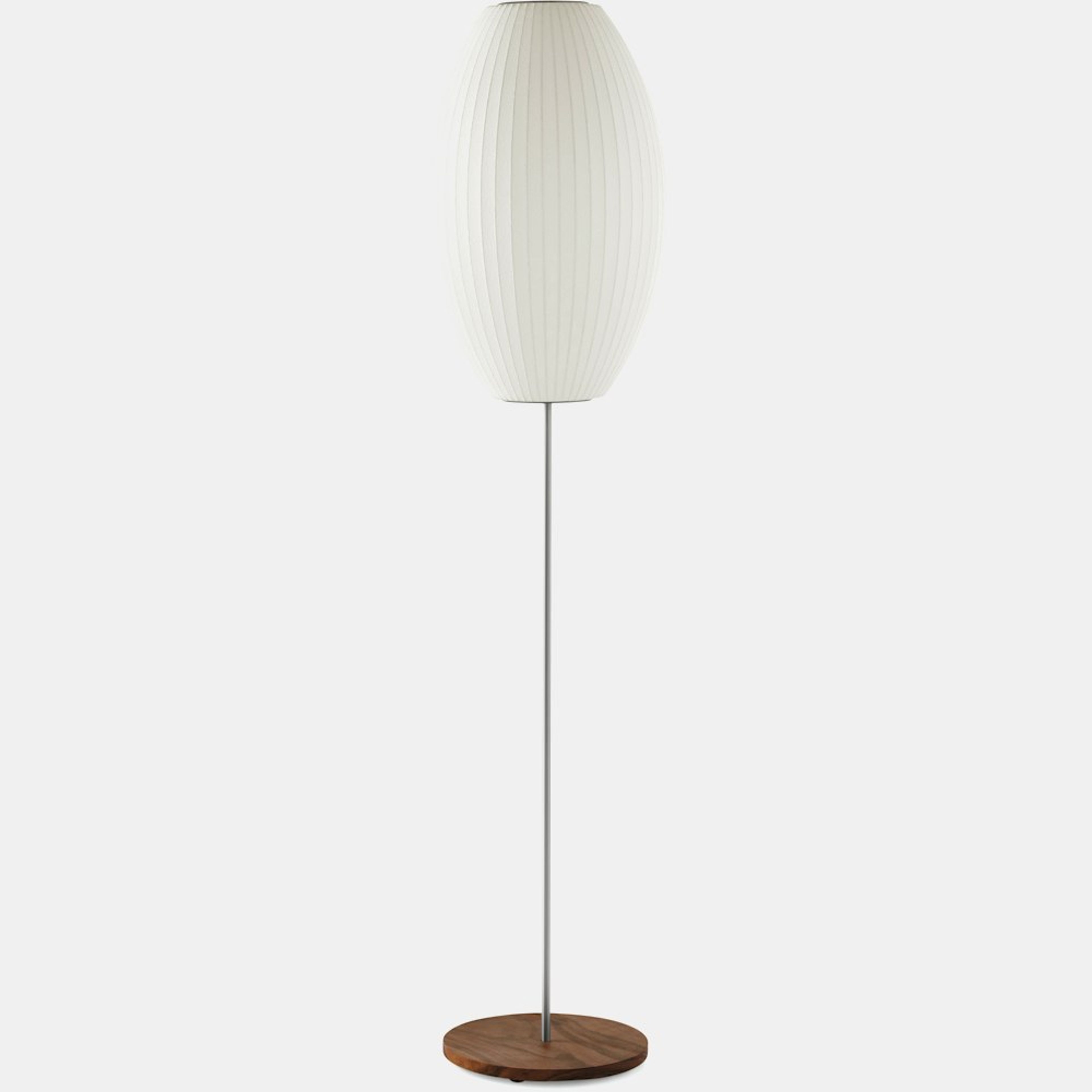 Nelson Cigar Lotus Walnut Floor Lamp | Modern Design