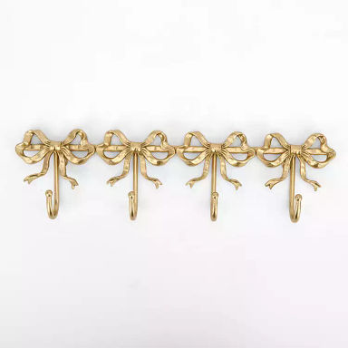 Gold Bows Wall Hooks | Kirklands Home