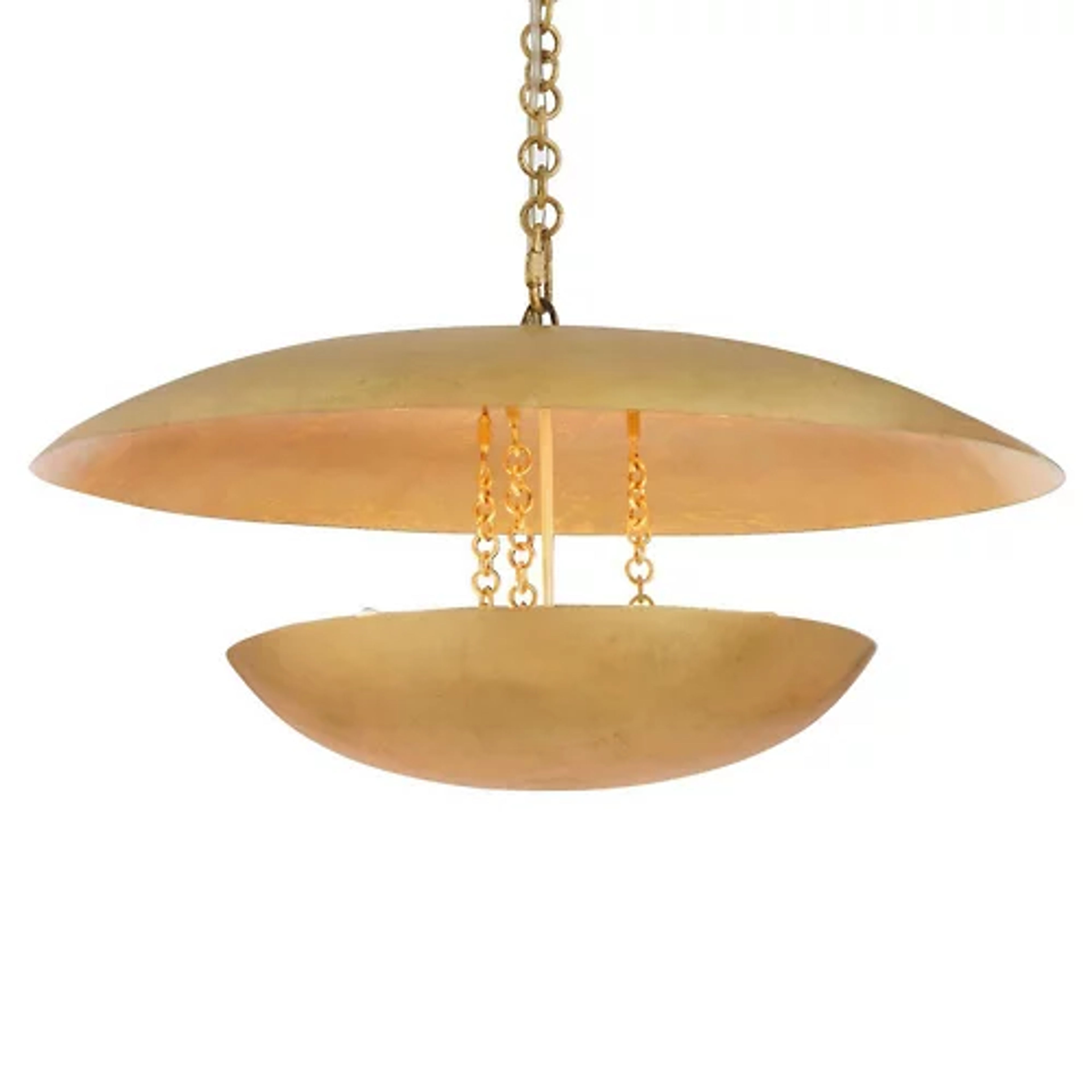 Florko Small Gold Leaf Chandelier by Arteriors | Lumens
