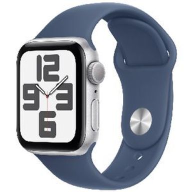 Apple Watch SE GPS 40mm Silver Case/Denim Sport Band S/M