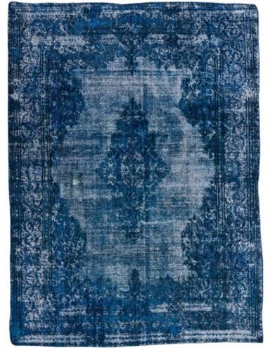 Dark Blue 8' 8 x 11' 10 Hand Knotted Ultra Vintage Persian Wool Rug | Rugs.com