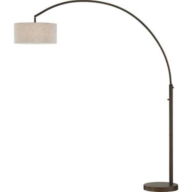 ARTIVA Elena 80 in. Antique Bronze LED Arch Floor Lamp with Dimmer LED602211FBT
