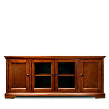 Leick Home West Wood Cherry Hardwood 60 in. W TV Stand 87360
